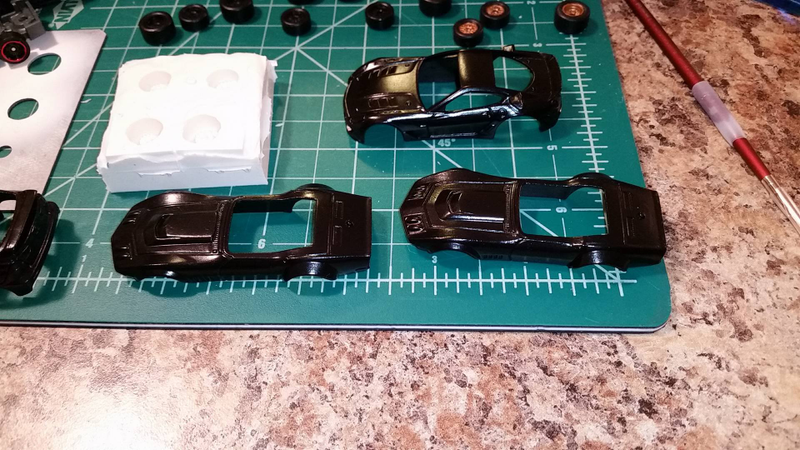Stripped, filed, primed, painted, cleared.